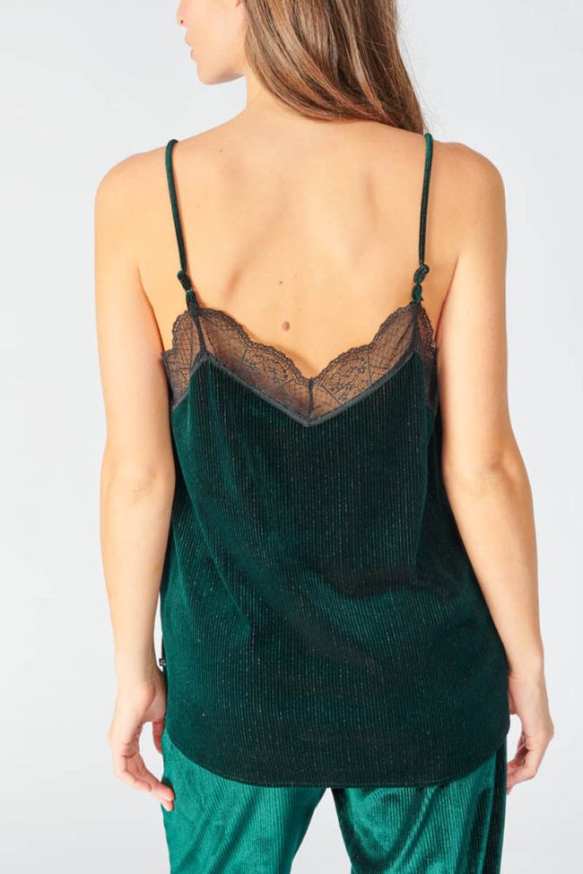 Green corduroy Yori camisole