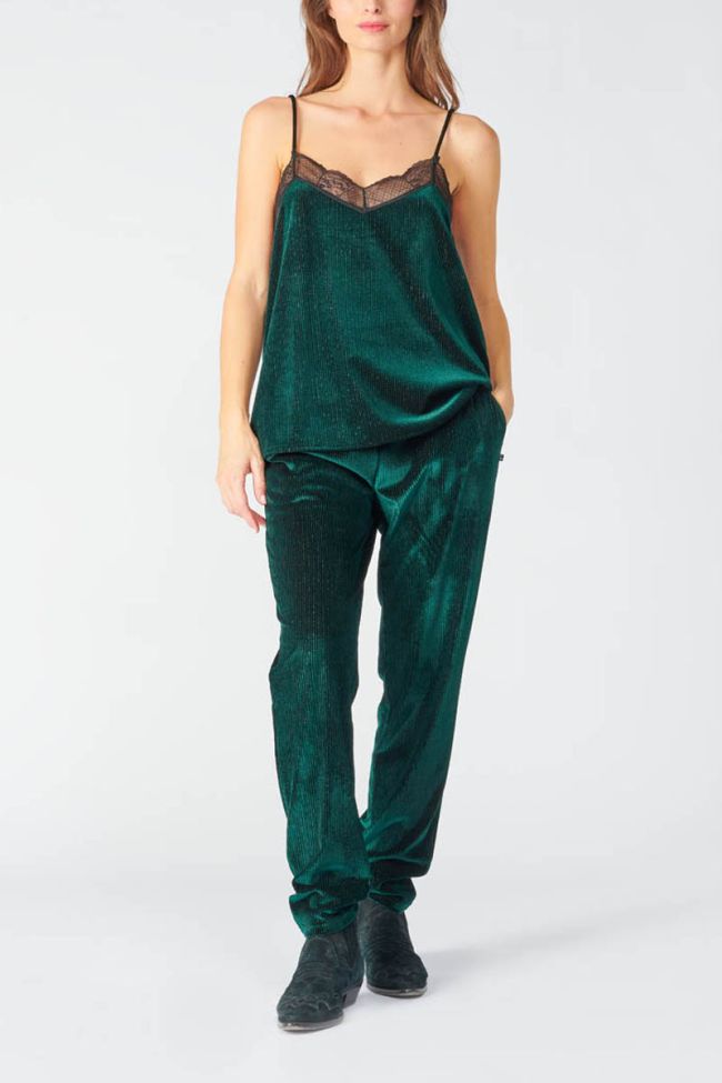 Green corduroy Yori camisole