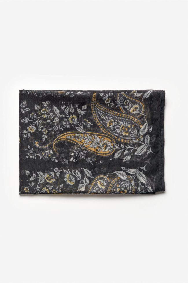 Black patterned Zuzana scarf