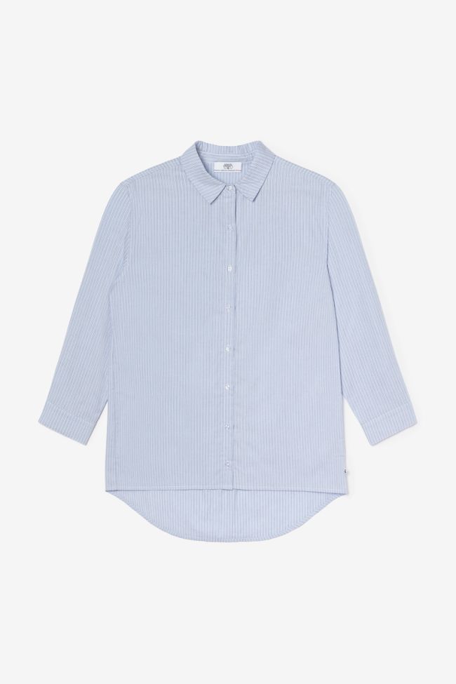 Sky blue striped Basegi oversized shirt
