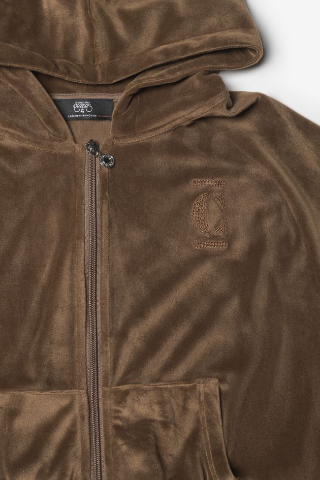 Caramel Cinogi zip-up sweatshirt