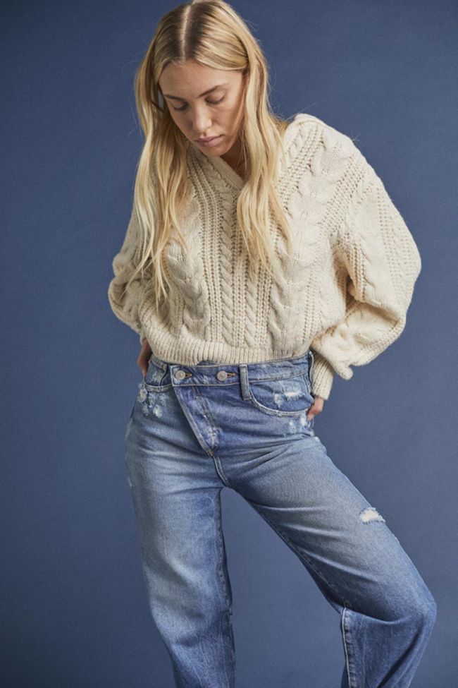 Jeans boyfit Cosa 7/8th destroy vintage blue N°4