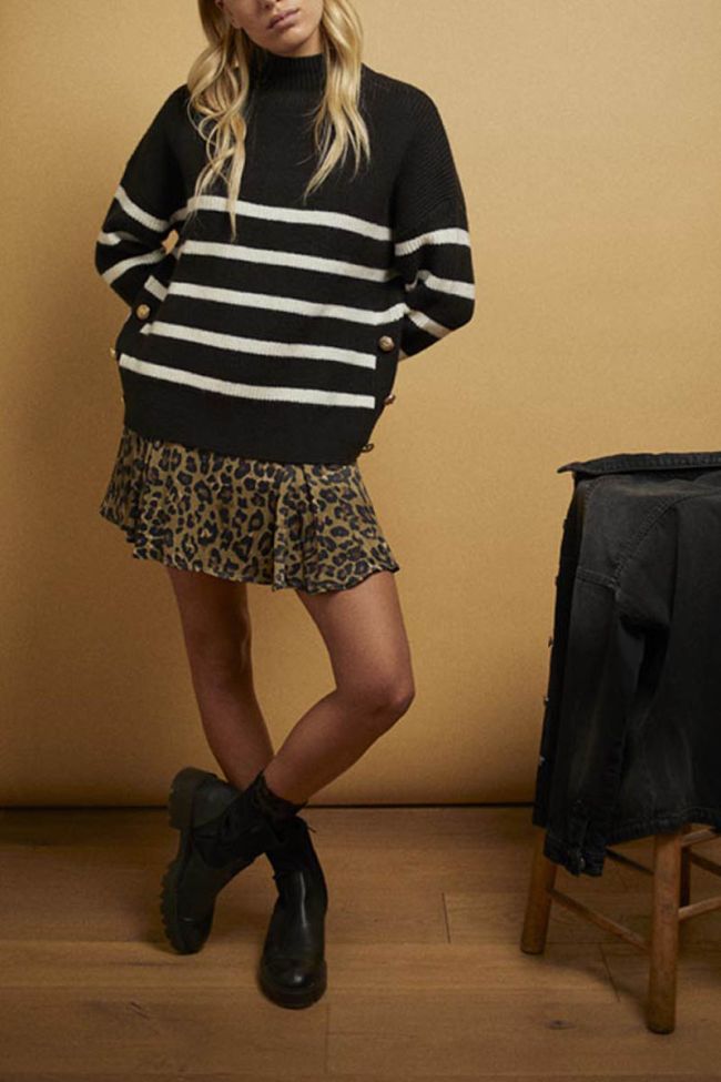 Black and white striped Kimygi jumper