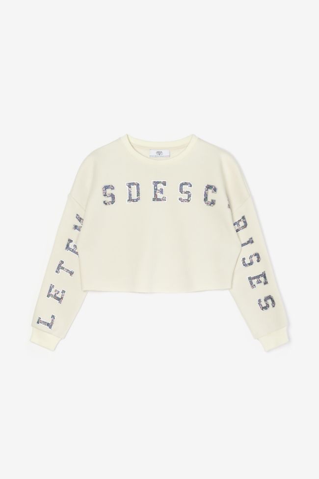 Cream Mariamagi cropped sweatshirt
