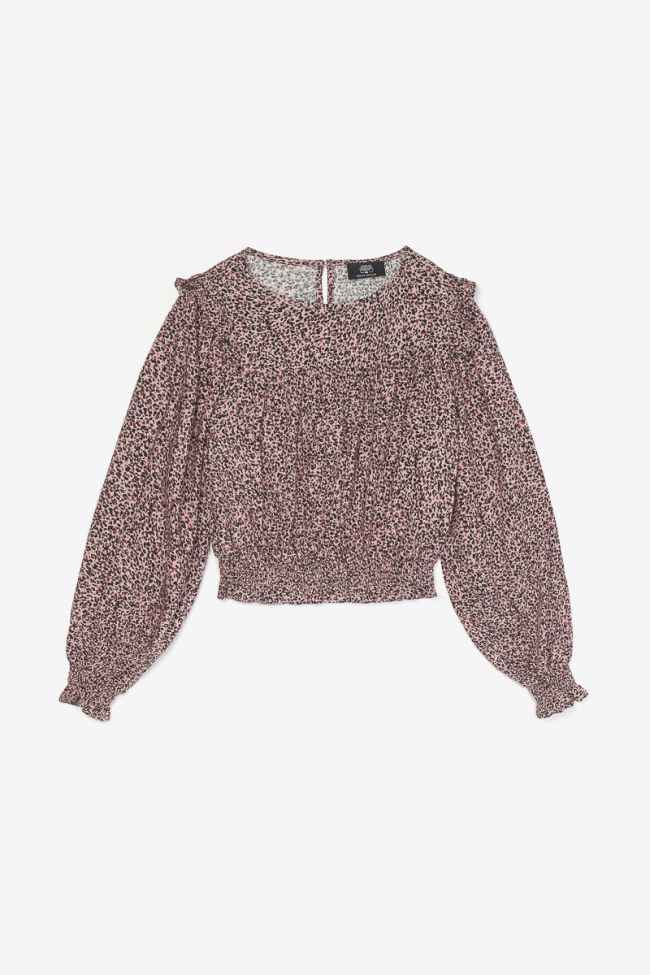 Pink leopard print Midgi blouse