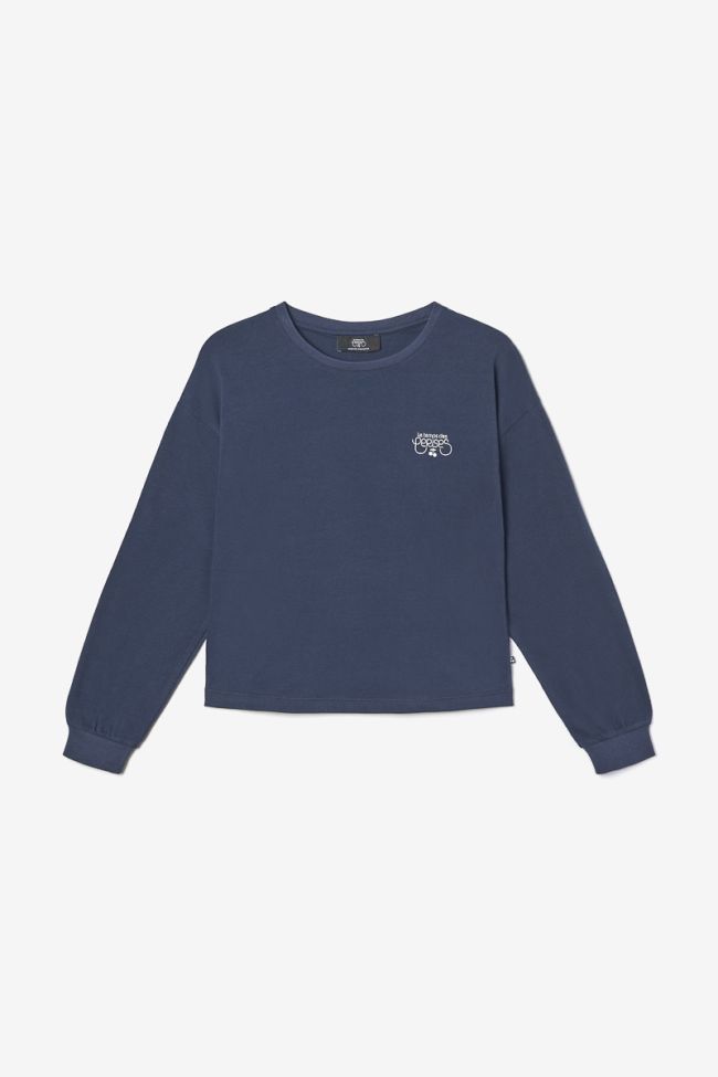 Navy blue long-sleeved Ponogi t-shirt
