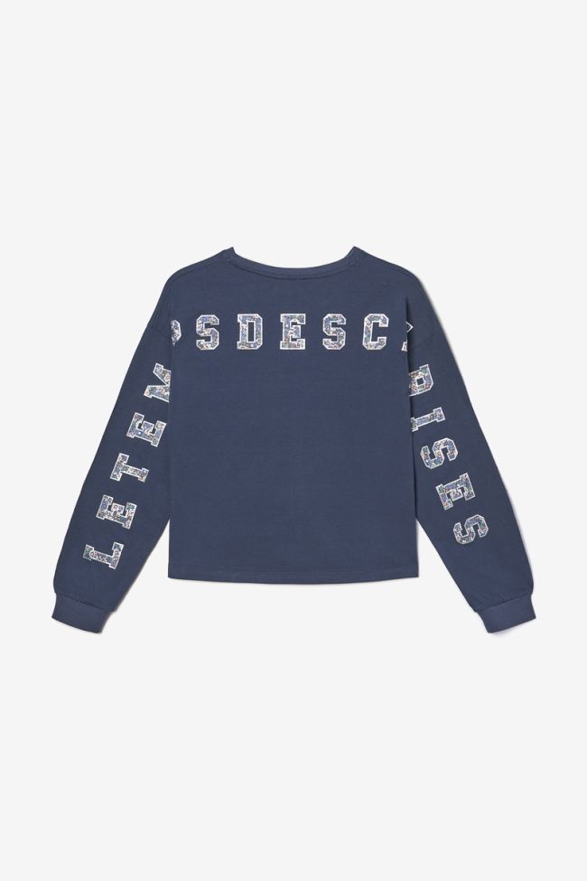 Navy blue long-sleeved Ponogi t-shirt