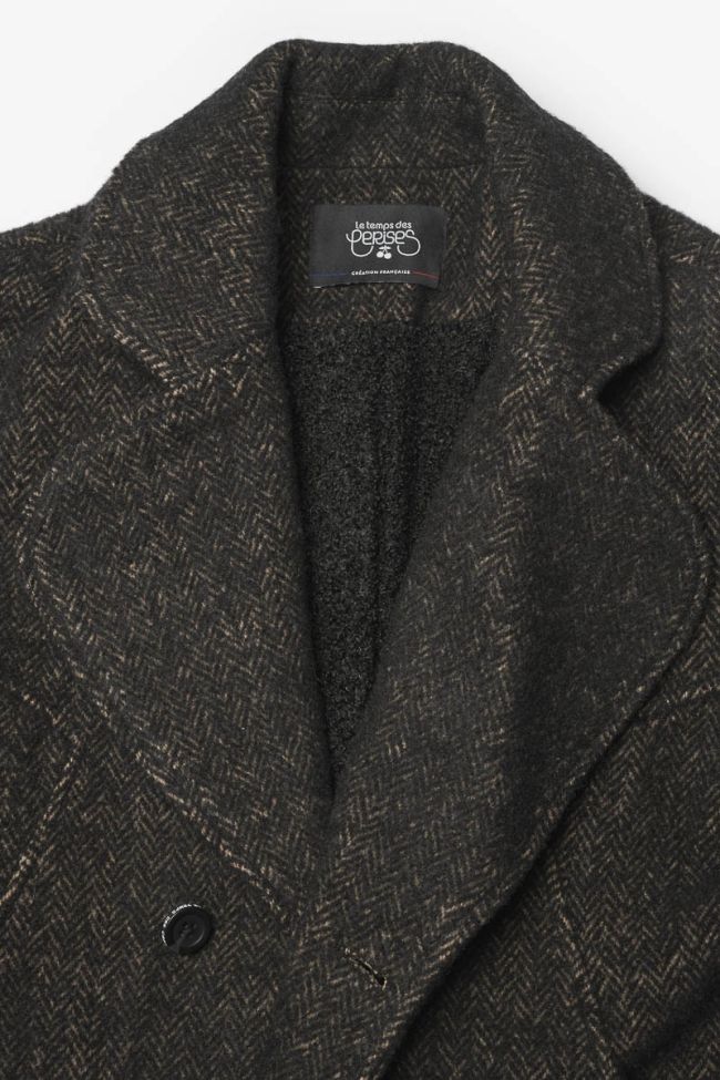 Brown herringbone Shawgi coat