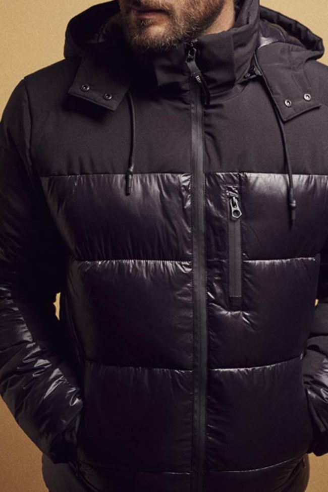 Black dual fabric Bartol down jacket