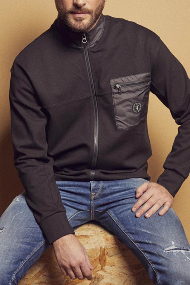 Black Bonte zip-up sweatshirt