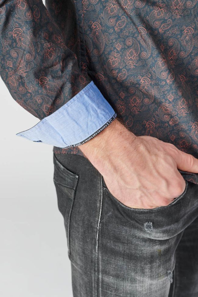 Black paisley patterned Briar shirt