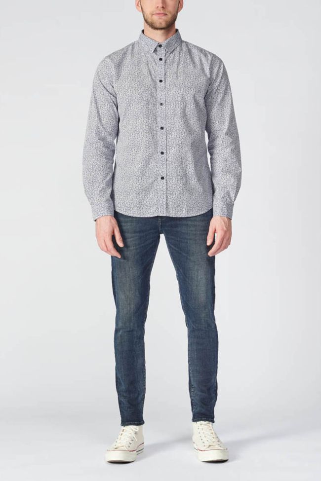 Navy blue floral Dolmu shirt