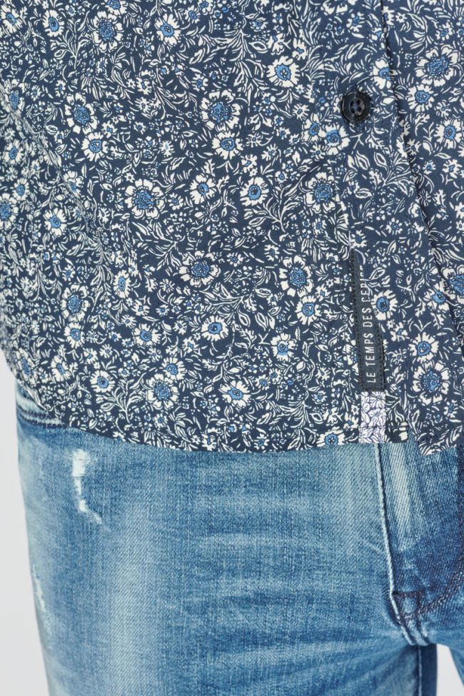 Navy blue floral Fabion shirt