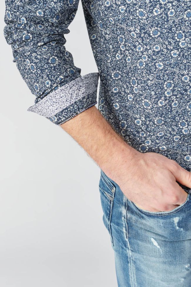 Navy blue floral Fabion shirt