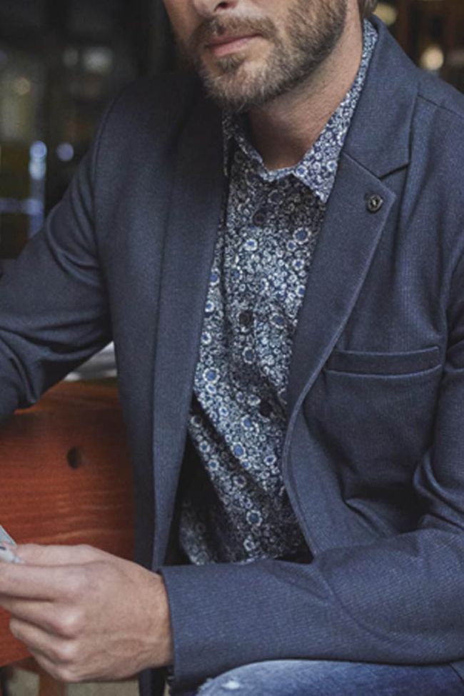 Navy blue marl Faron blazer