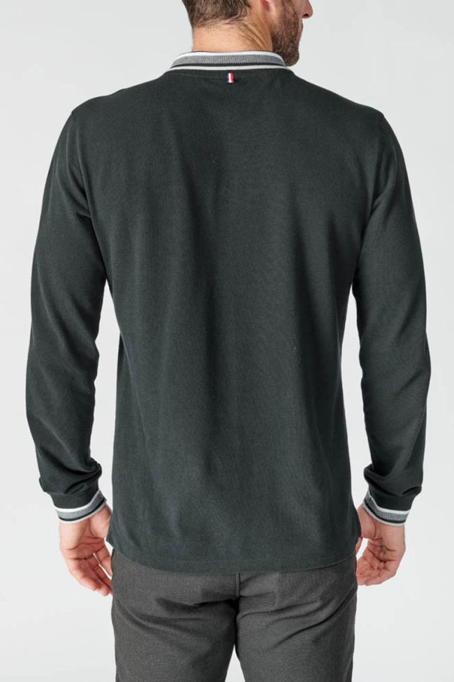 Black long-sleeved Gilor polo shirt
