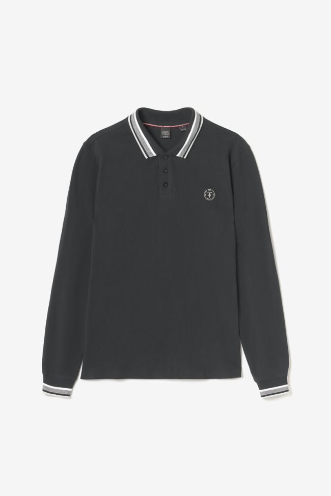 Black long-sleeved Gilor polo shirt