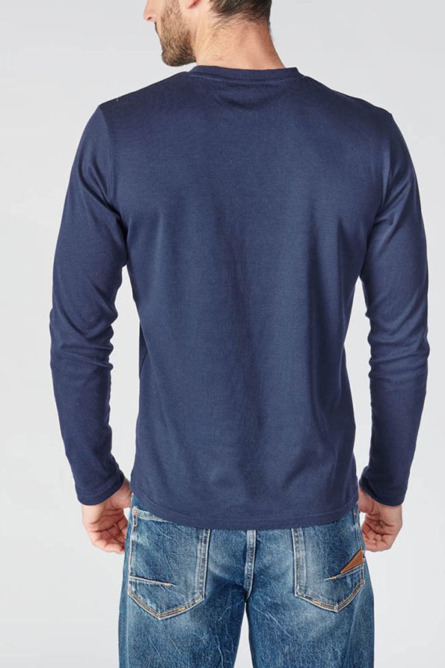 Midnight blue long-sleeved Lito t-shirt