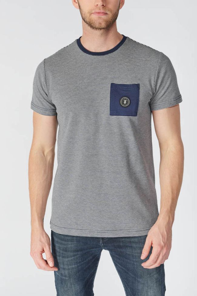 Grey striped Loxel t-shirt