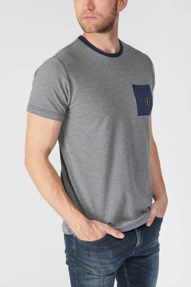 Grey striped Loxel t-shirt