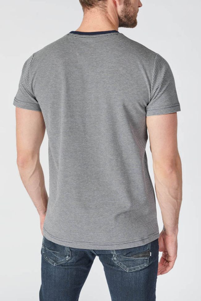 Grey striped Loxel t-shirt