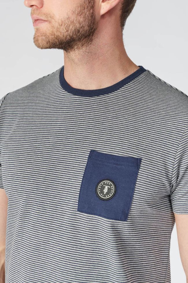 Grey striped Loxel t-shirt