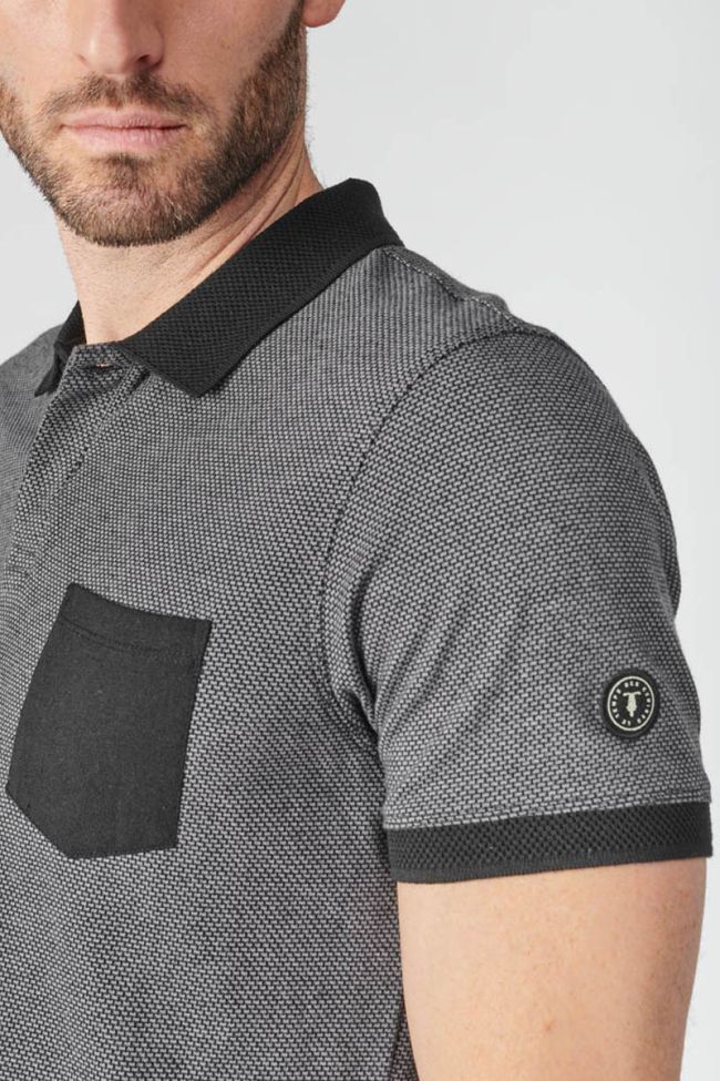 Grey and black Sapo polo shirt