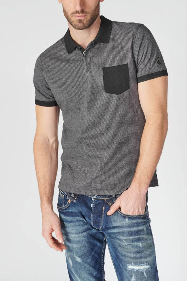Grey and black Sapo polo shirt