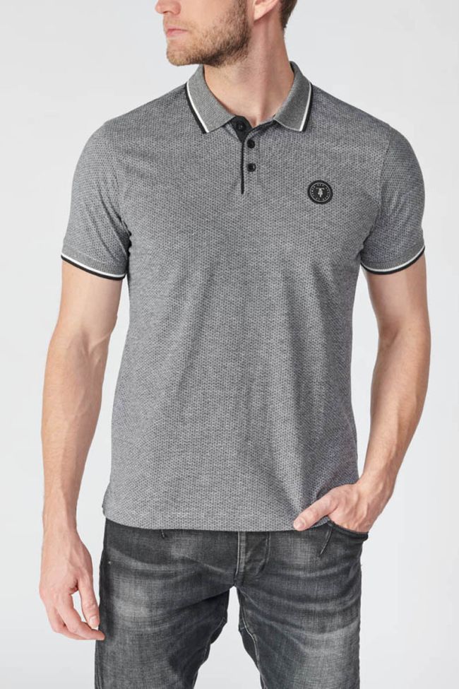 Grey and black Simar polo shirt