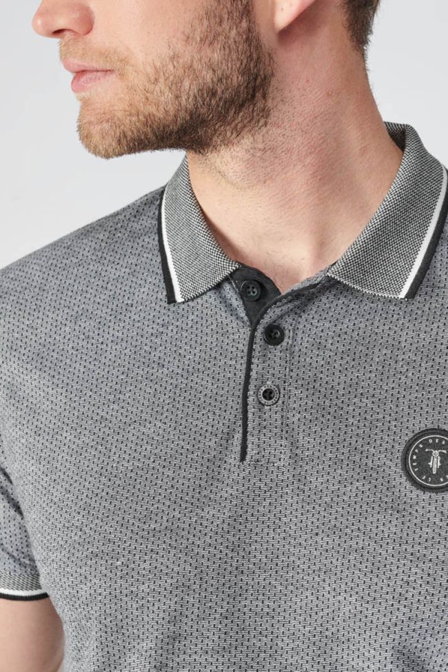 Grey and black Simar polo shirt