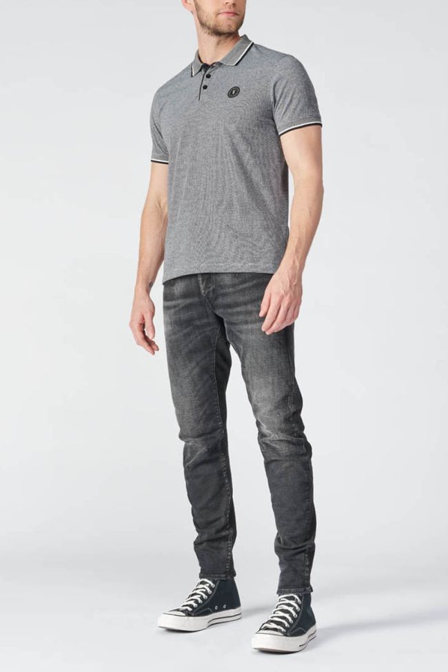 Grey and black Simar polo shirt