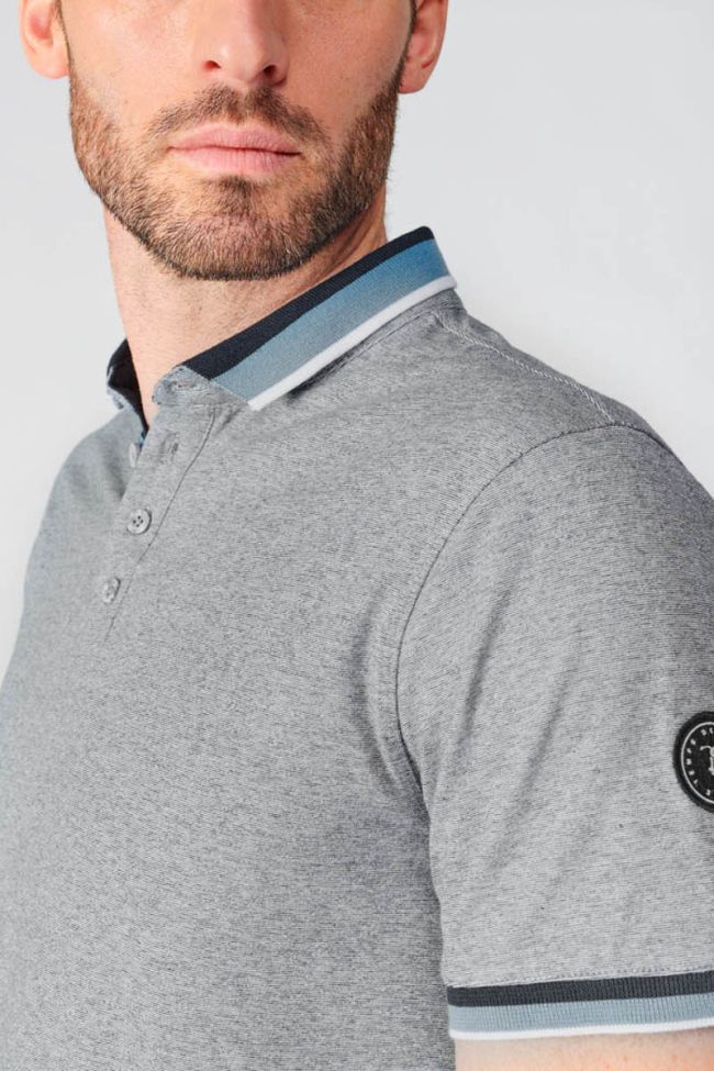 Grey marl Volto polo shirt