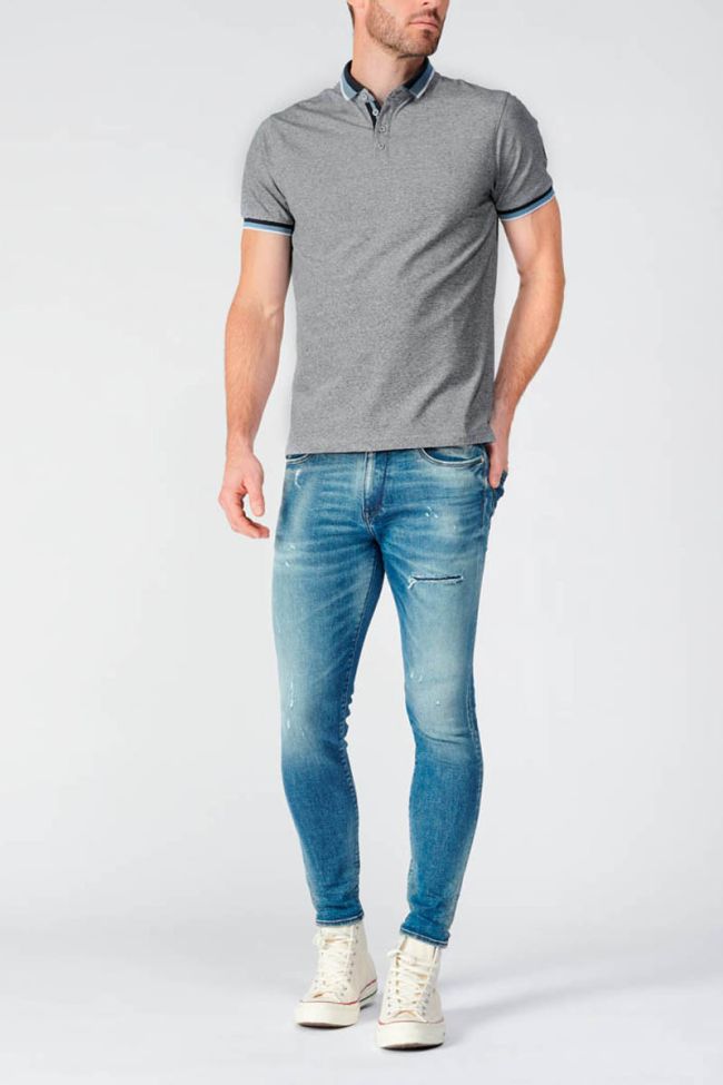 Grey marl Volto polo shirt