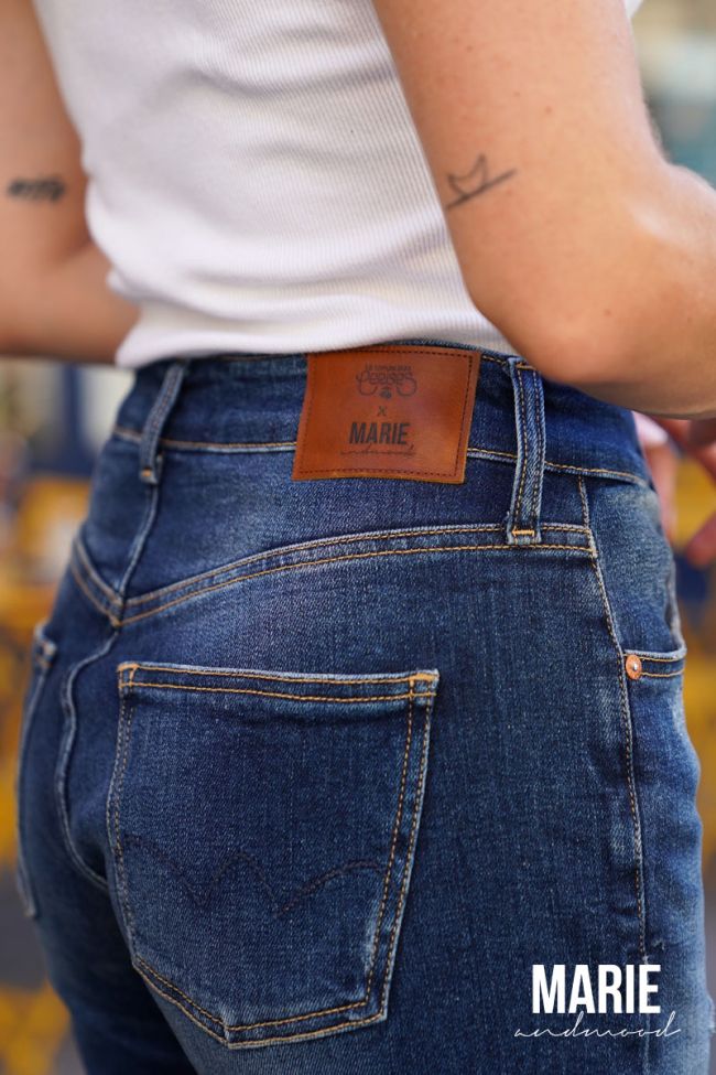 COLLAB @MARIEANDMOOD Woman 400/17 mom jeans destroy blue N°2