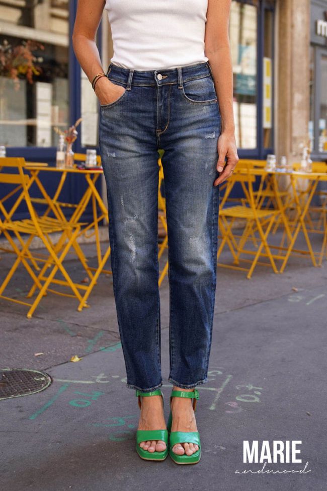 COLLAB @MARIEANDMOOD Woman 400/17 mom jeans destroy blue N°2