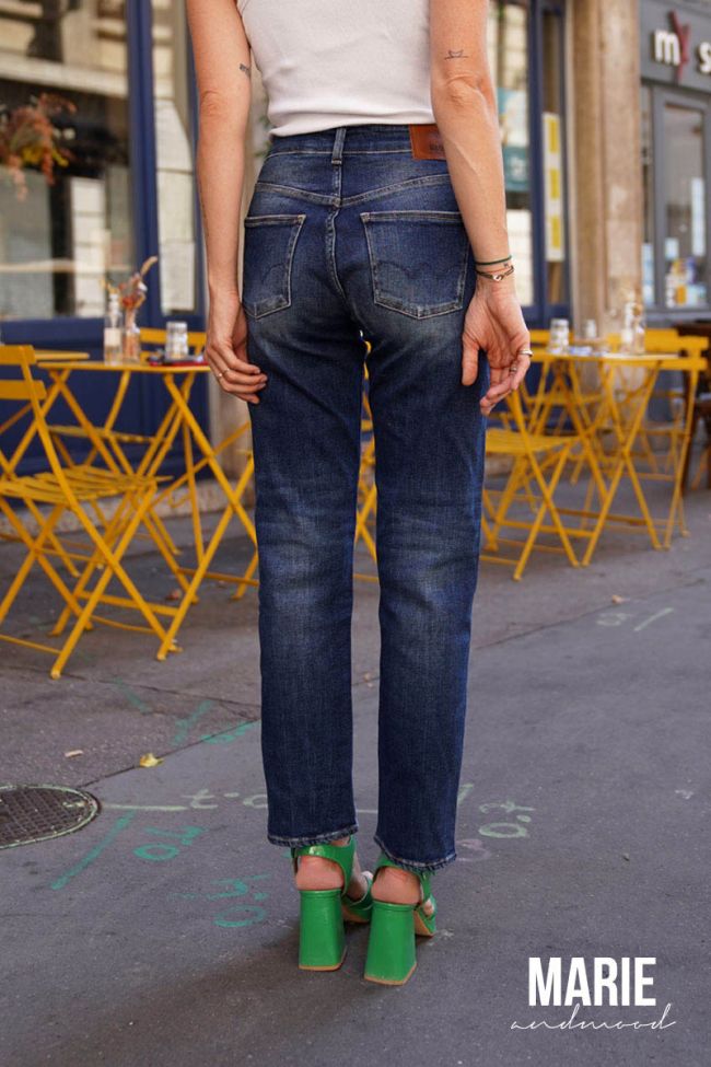 COLLAB @MARIEANDMOOD Woman 400/17 mom jeans destroy blue N°2