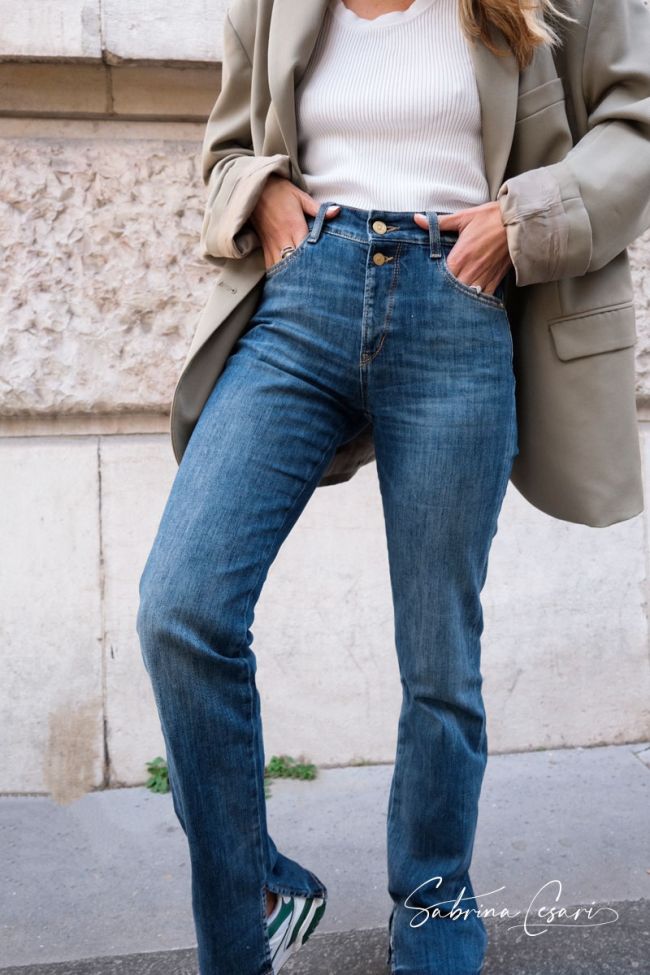 COLLAB @SABRINACSARI Roma 400/19 mom high waist jeans blue No. 1