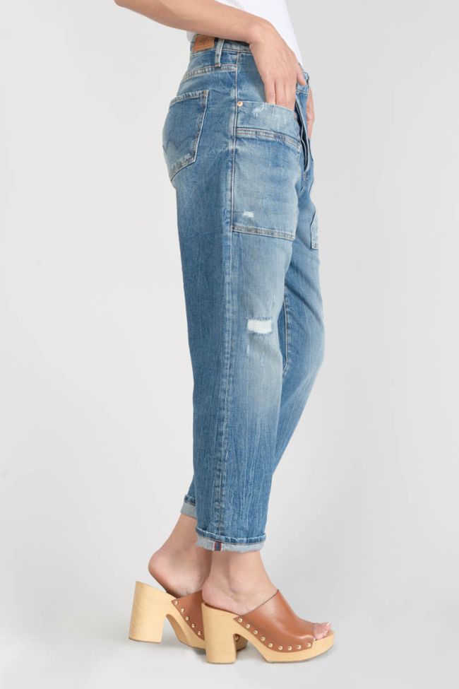 Jeans boyfit Cosy Pocket 7/8th destroy vintage blue N°4