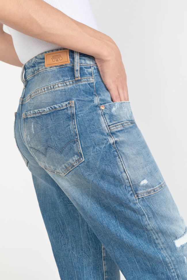 Jeans boyfit Cosy Pocket 7/8th destroy vintage blue N°4