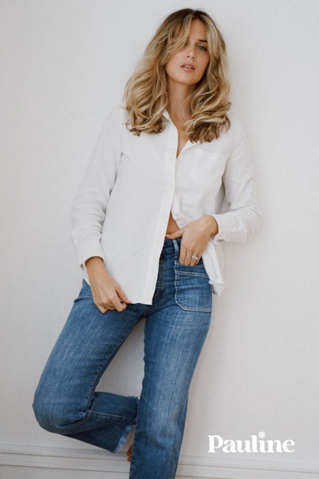 COLLAB @PAULINETRRS Pablo high waist 7/8th jeans blue N°4