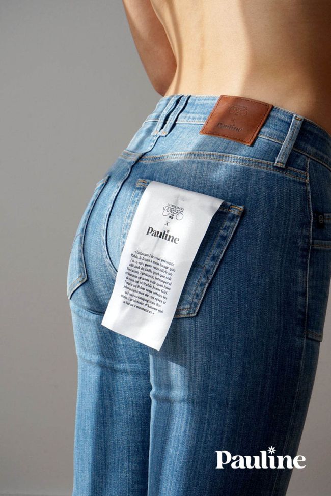 COLLAB @PAULINETRRS Pablo high waist 7/8th jeans blue N°4