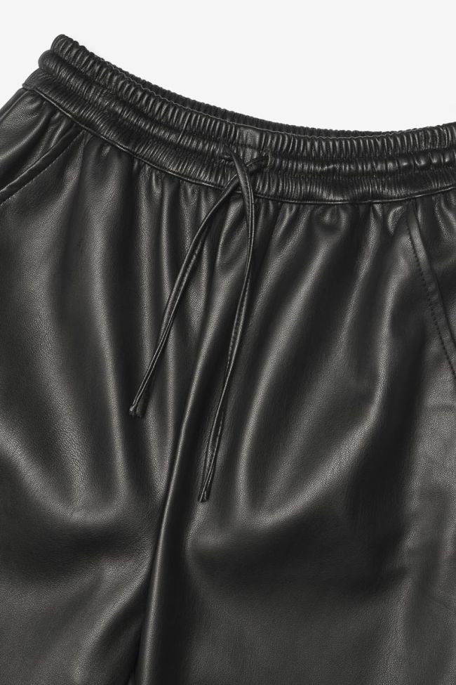 Black faux leather Minetgi trousers