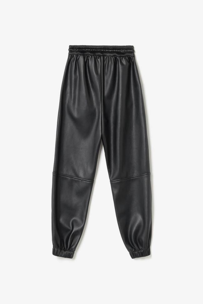 Black faux leather Minetgi trousers