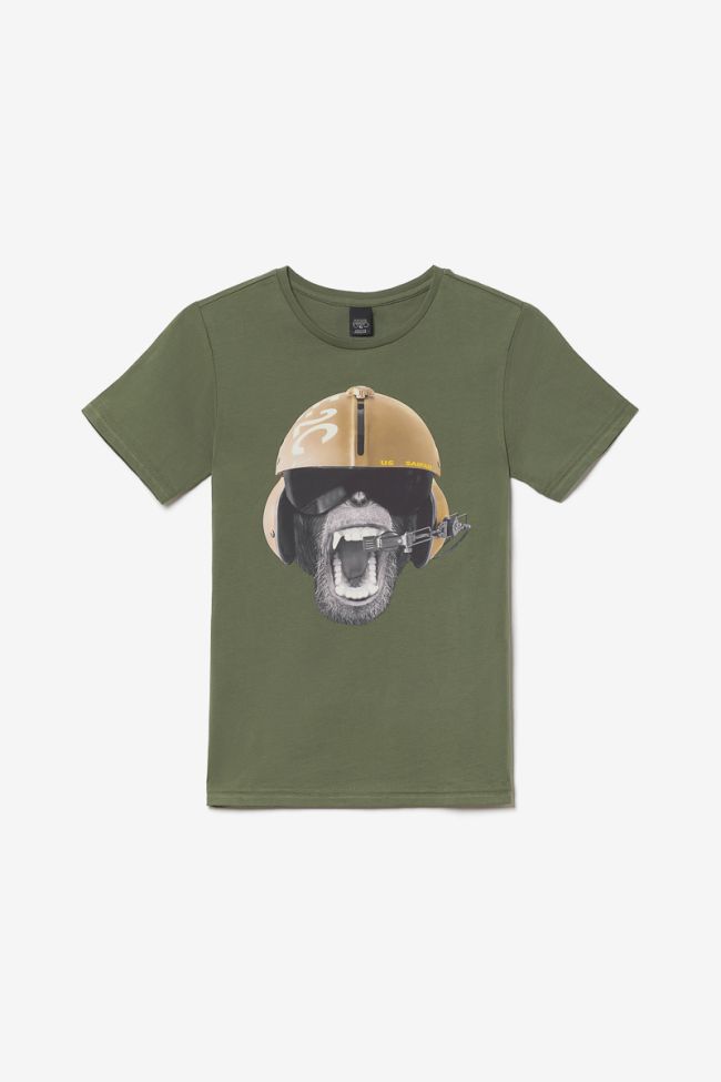 Printed khaki Gastebo t-shirt