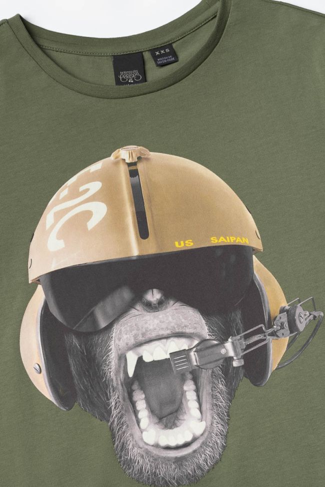 Printed khaki Gastebo t-shirt