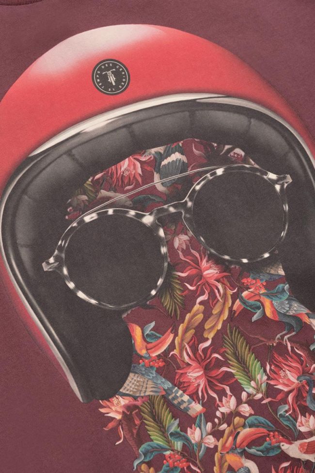 Burgundy printed Gregorbo t-shirt