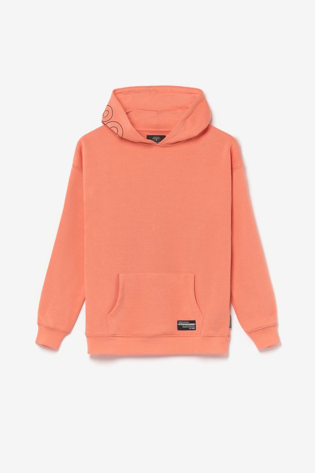 Sweat à capuche Hisabo corail