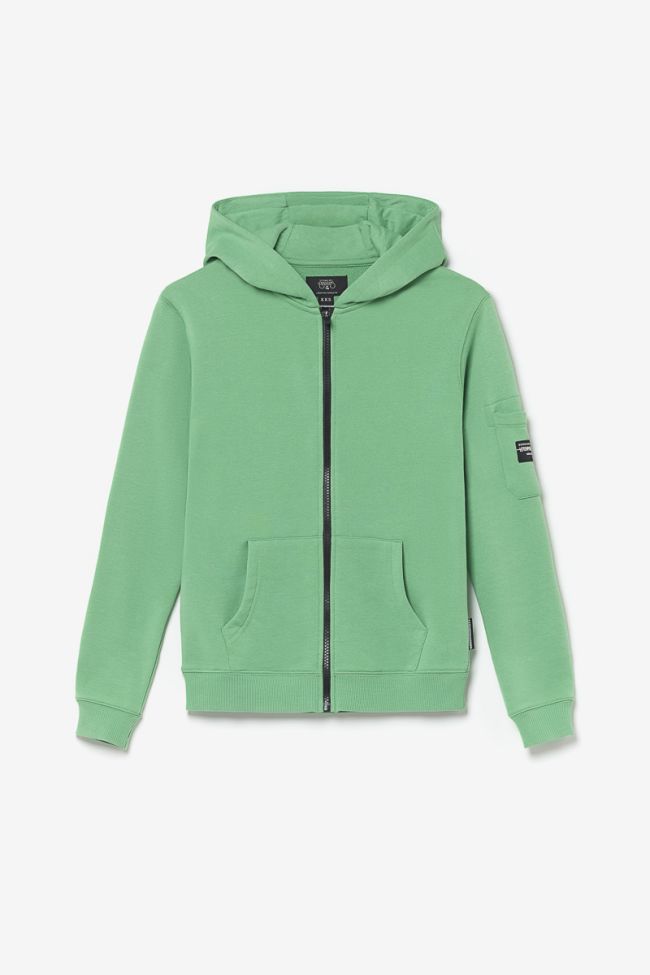 Grass green Hodaibo zip-up jacket