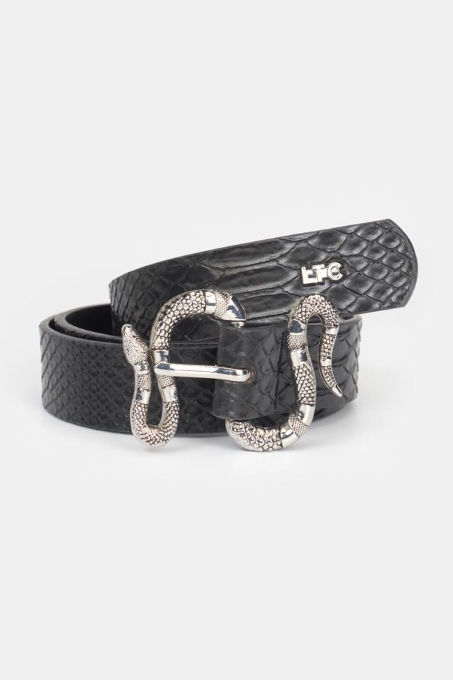 Black python print Haouz belt