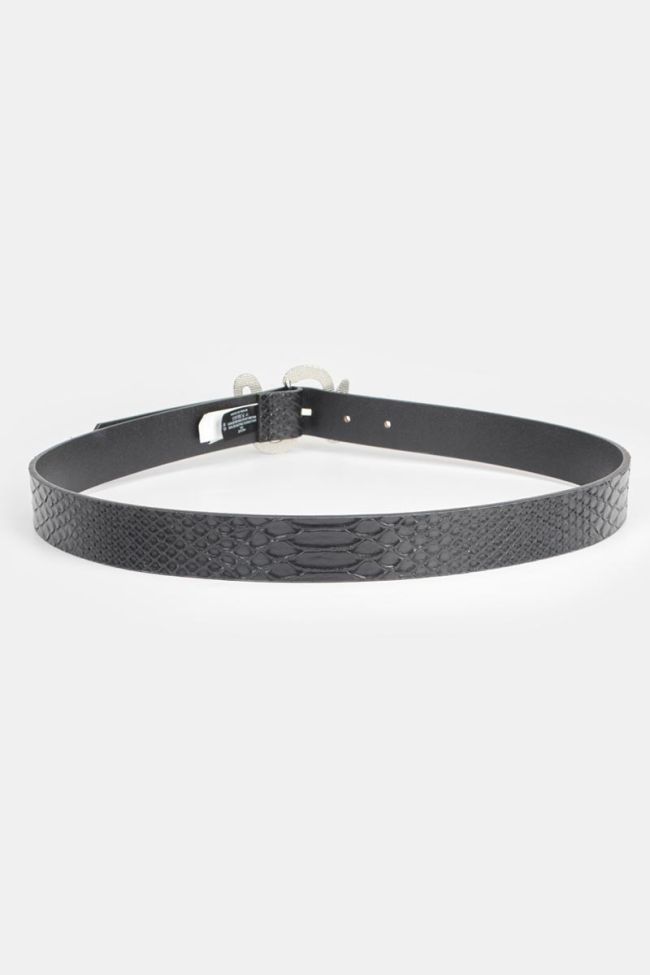 Black python print Haouz belt